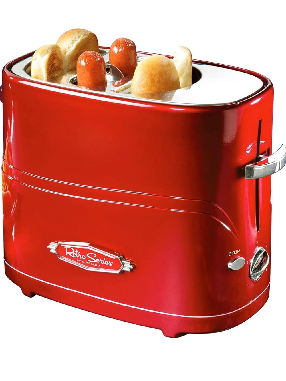 Nostalgia Retro Series Red 2 Hot Dog Toaster